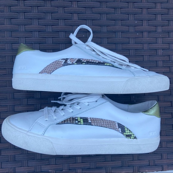 SIDEWALK LOW-TOP SNEAKERS SNAKE METALLIC LEATHER - Picture 9 of 13